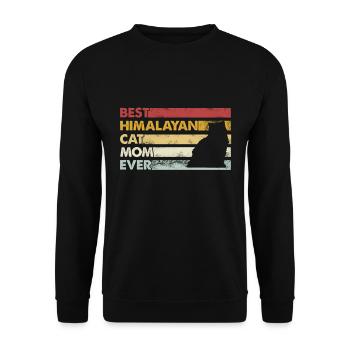 Beste Mutter Aller Zeiten - Himalaya-Katze - Unisex Pullover - Schwarz - Vorne - Alina (178cm) & Michal (187cm)