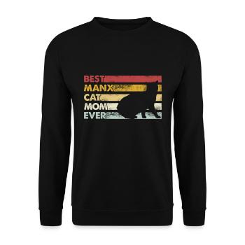 Meilleure mère de tous les temps - Manx Cat - Sweat-shirt Unisexe - noir - Devant - Alina (178cm) & Michal (187cm)