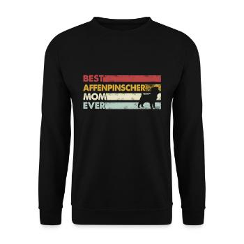 Meilleure mère de tous les temps - Affenpinscher - Sweat-shirt Unisexe - noir - Devant - Alina (178cm) & Michal (187cm)