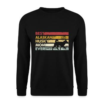 Meilleure mère de tous les temps - Alaskan Husky - Sweat-shirt Unisexe - noir - Devant - Alina (178cm) & Michal (187cm)