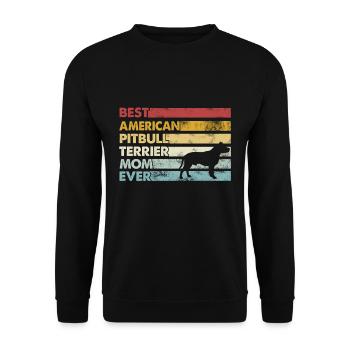 Beste Mutter - American Pit Bull Terrier - Unisex Pullover - Schwarz - Vorne - Alina (178cm) & Michal (187cm)