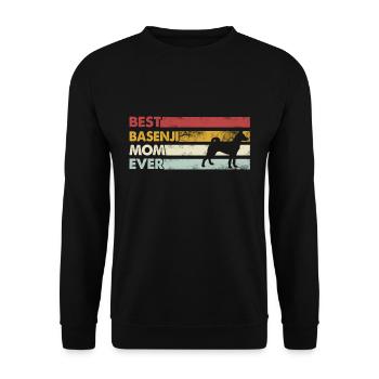 Meilleure mère de tous les temps - Basenji - Sweat-shirt Unisexe - noir - Devant - Alina (178cm) & Michal (187cm)