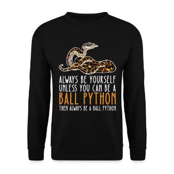 Soyez vous-même – King Python - Sweat-shirt Unisexe - noir - Devant - Alina (178cm) & Michal (187cm)