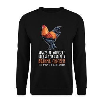Sei Du Selbst – Brahma Chicken - Unisex Pullover - Schwarz - Vorne - Alina (178cm) & Michal (187cm)