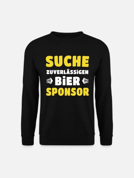 Bier Sponsor Trinksprüche Party - Unisex Pullover - Schwarz