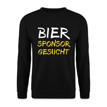Bier Sponsor Trinksprüche Party - Unisex Pullover - Schwarz - Vorne - Alina (178cm) & Michal (187cm)