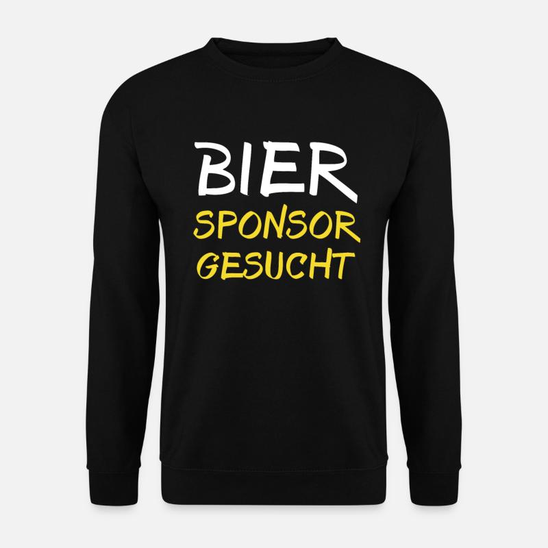 Bier Sponsor Trinksprüche Party - Unisex Pullover - Schwarz