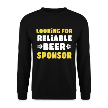 Bier Sponsor Trinksprüche Biertrinker - Unisex Pullover - Schwarz - Vorne - Alina (178cm) & Michal (187cm)