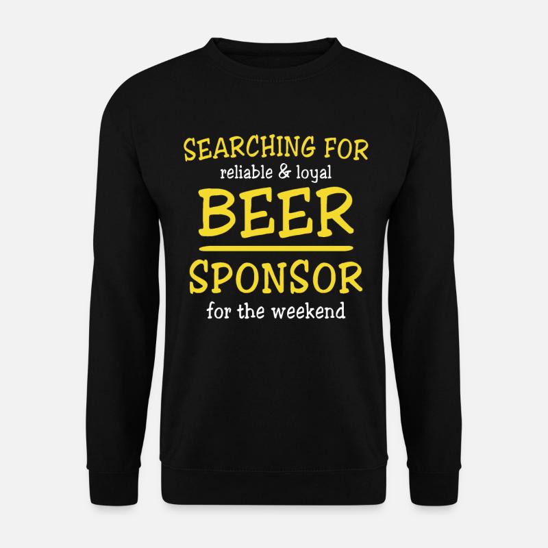 Bier Sponsor Trinksprüche Biertrinker - Unisex Pullover - Schwarz