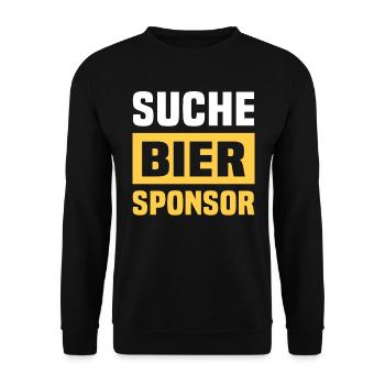 Bier Sprüche Trinksprüche Bierliebhaber - Unisex Pullover - Schwarz - Vorne - Alina (178cm) & Michal (187cm)