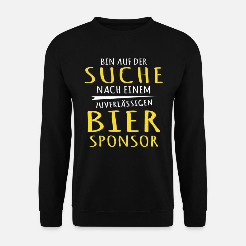 Bier Sprüche Trinksprüche Bierliebhaber - Unisex Pullover - Schwarz