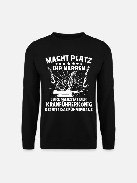 Kranfahrer Kranführer Kran - Unisex Pullover - Schwarz