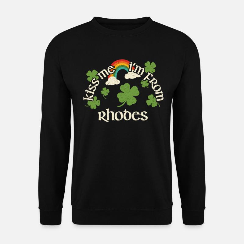 Küss mich - St. Patricks Day Rhodes - Unisex Pullover - Schwarz