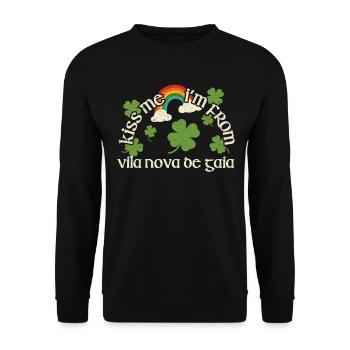 Kiss Me - Saint-Patrick Vila Nova de Gaia - Sweat-shirt Unisexe - noir - Devant - Alina (178cm) & Michal (187cm)