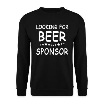 Drinking beer Drinking celebrating Beer sayings - Unisex Sweatshirt - black - Front - Alina (178cm) & Michal (187cm)