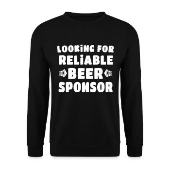 Drinking beer Drinking celebrating Beer sayings - Unisex Sweatshirt - black - Front - Alina (178cm) & Michal (187cm)