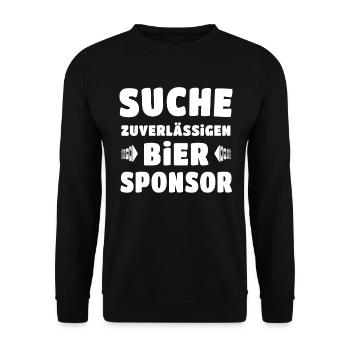 Bier Trinken Saufen Feiern Biersprüche - Unisex Pullover - Schwarz - Vorne - Alina (178cm) & Michal (187cm)