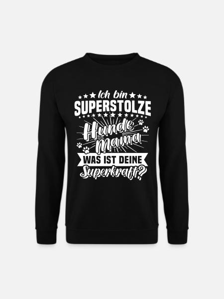 Hundepfote Hundemama Hunde - Unisex Pullover - Schwarz