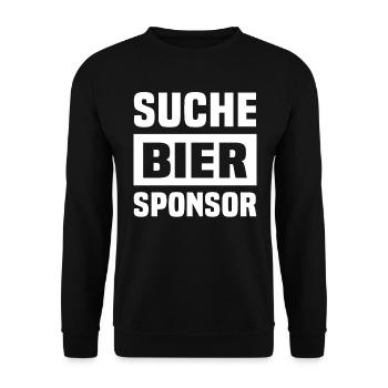 Bier Biersprüche Biertrinker Bierliebhaber - Unisex Pullover - Schwarz - Vorne - Alina (178cm) & Michal (187cm)