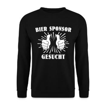 Bier Biersprüche Biertrinker Bierliebhaber - Unisex Pullover - Schwarz - Vorne - Alina (178cm) & Michal (187cm)