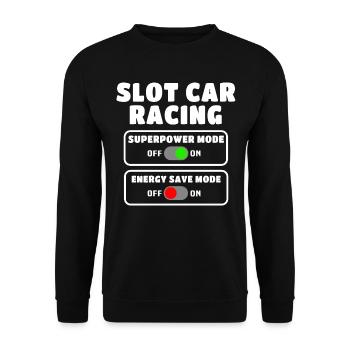 Slot Car Slotracing Slotcar - Unisex Pullover - Schwarz - Vorne - Alina (178cm) & Michal (187cm)