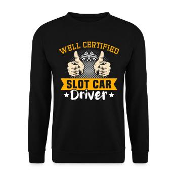 Slot Car Racing - Unisex Pullover - Schwarz - Vorne - Alina (178cm) & Michal (187cm)