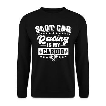 Slotcar Slot Car Slotracing - Unisex Pullover - Schwarz - Vorne - Alina (178cm) & Michal (187cm)