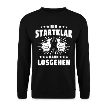 Motivation Positive Energie Motivationssprüche - Unisex Pullover - Schwarz - Vorne - Alina (178cm) & Michal (187cm)