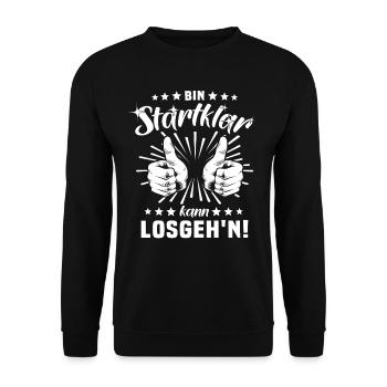 Positive Energie Motivation - Unisex Pullover - Schwarz - Vorne - Alina (178cm) & Michal (187cm)