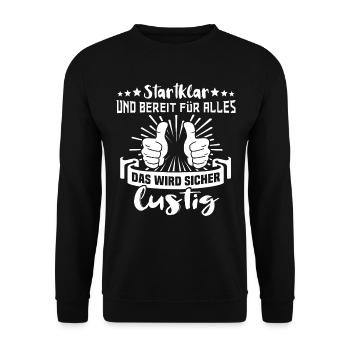 Positive Energie Motivation - Unisex Pullover - Schwarz - Vorne - Alina (178cm) & Michal (187cm)