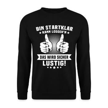 Positive Energie Motivation - Unisex Pullover - Schwarz - Vorne - Alina (178cm) & Michal (187cm)