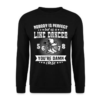 Line Dancing Line Dance - Unisex Pullover - Schwarz - Vorne - Alina (178cm) & Michal (187cm)