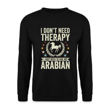 Je n’ai pas besoin de thérapie - Arabe - Sweat-shirt Unisexe - noir - Devant - Alina (178cm) & Michal (187cm)