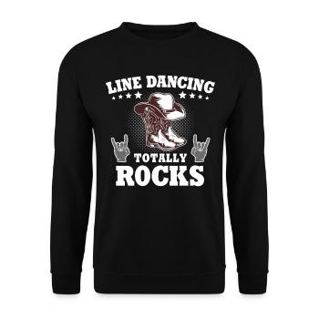 Line Dance Line Dancing - Unisex Pullover - Schwarz - Vorne - Alina (178cm) & Michal (187cm)