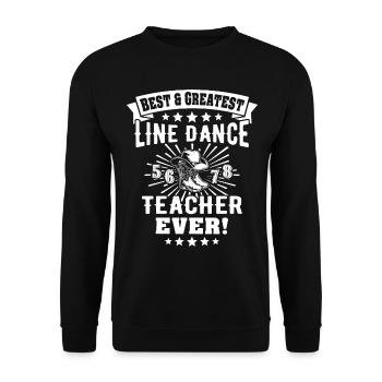 Line Dancing Teacher Line Dance - Unisex Sweatshirt - black - Front - Alina (178cm) & Michal (187cm)