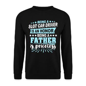Slot Car Racing Papa Slot Race Dad - Sweat-shirt Unisexe - noir - Devant - Alina (178cm) & Michal (187cm)