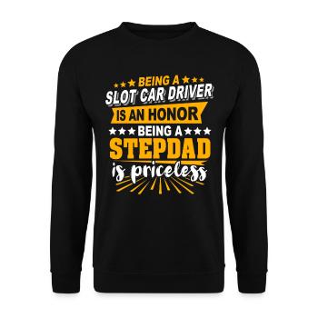 Slot Car Racing Stiefpapa Slot Race Stepdad - Sweat-shirt Unisexe - noir - Devant - Alina (178cm) & Michal (187cm)