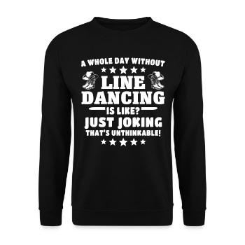 Danse en ligne Danse en ligne - Sweat-shirt Unisexe - noir - Devant - Alina (178cm) & Michal (187cm)