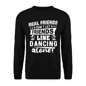 Cadeau de danse en ligne - Sweat-shirt Unisexe - noir - Devant - Alina (178cm) & Michal (187cm)
