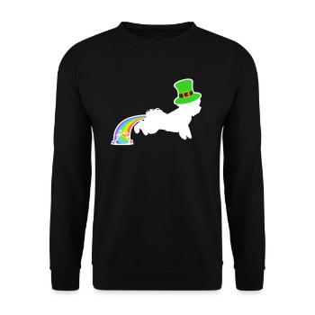 Le Chien de Saint-Patrick - Bichon Frise - Sweat-shirt Unisexe - noir - Devant - Alina (178cm) & Michal (187cm)