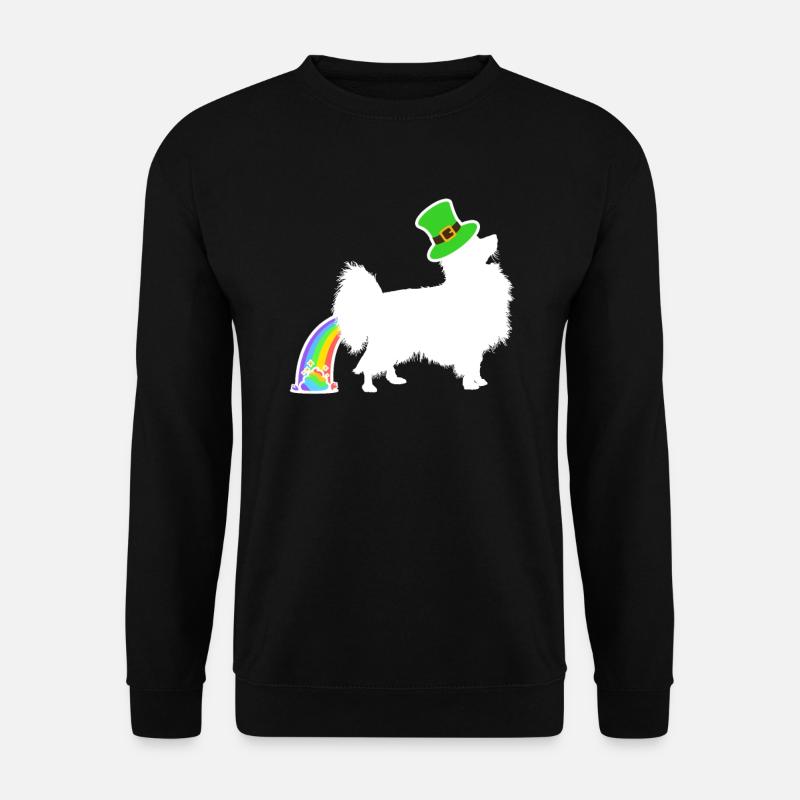 St. Patrick's Dog - Papillon - Unisex Pullover - Schwarz