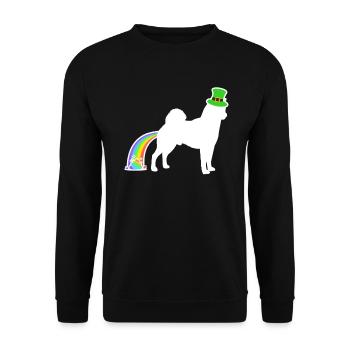 Chien de Saint-Patrick - Shiba Inu - Sweat-shirt Unisexe - noir - Devant - Alina (178cm) & Michal (187cm)