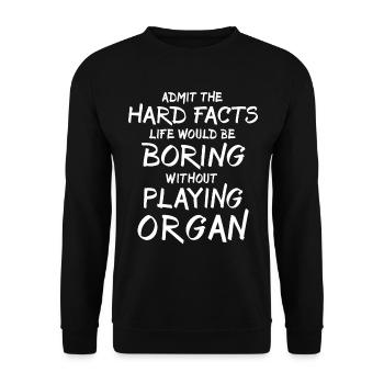 Organist Orgel Spielen - Unisex Pullover - Schwarz - Vorne - Alina (178cm) & Michal (187cm)