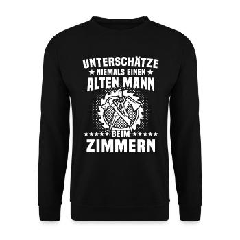 Zimmermann Zimmerer - Unisex Pullover - Schwarz - Vorne - Alina (178cm) & Michal (187cm)