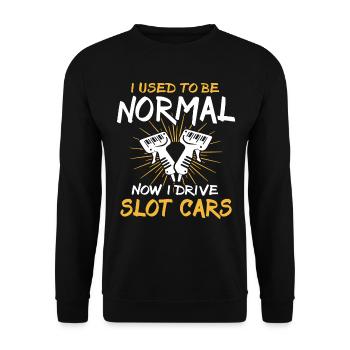 Slot Racing Slot Car - Unisex Pullover - Schwarz - Vorne - Alina (178cm) & Michal (187cm)