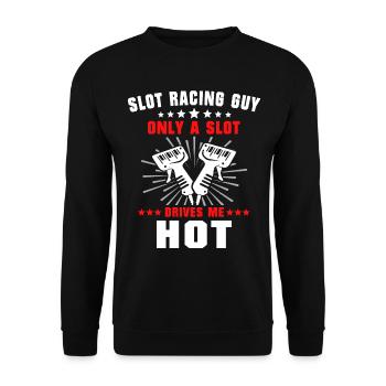 Slot Racing Slot Car - Unisex Pullover - Schwarz - Vorne - Alina (178cm) & Michal (187cm)