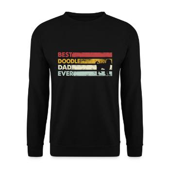 Best Dad Ever - Doodle - Unisex Sweatshirt - black - Front - Alina (178cm) & Michal (187cm)