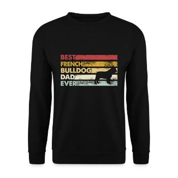 Meilleur père de tous les temps - Bouledogue français - Sweat-shirt Unisexe - noir - Devant - Alina (178cm) & Michal (187cm)
