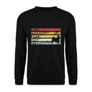 Meilleur père de tous les temps - Spitz finlandais - Sweat-shirt Unisexe - noir - Devant - Alina (178cm) & Michal (187cm)