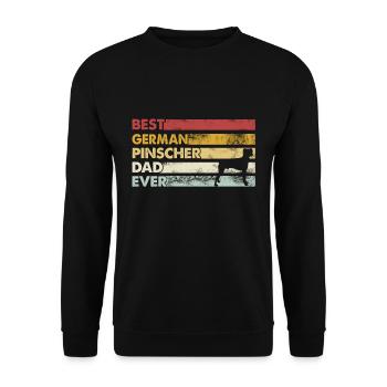 Best Father Ever - German Pinscher - Unisex Sweatshirt - black - Front - Alina (178cm) & Michal (187cm)
